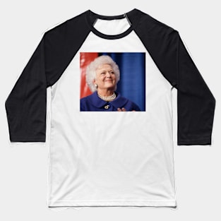 Original Silver Fox Barbara Bush RIP Sticker Baseball T-Shirt